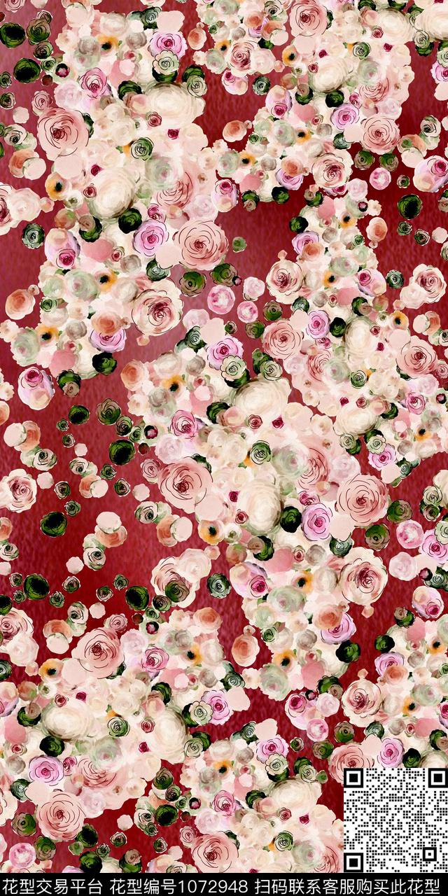 数码华亿平台花卉女装数码印花华亿平台下载（图片编号: 1072948） - 瓦栏（Walan）