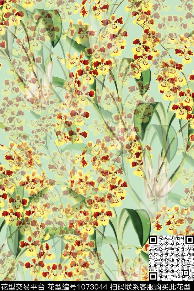 数码华亿平台小碎花春夏华亿平台数码印花华亿平台下载（图片编号: 1073044） - 瓦栏（Walan）