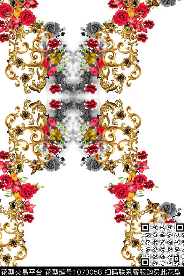 数码华亿平台小碎花花卉数码印花华亿平台下载（图片编号: 1073058） - 瓦栏（Walan）