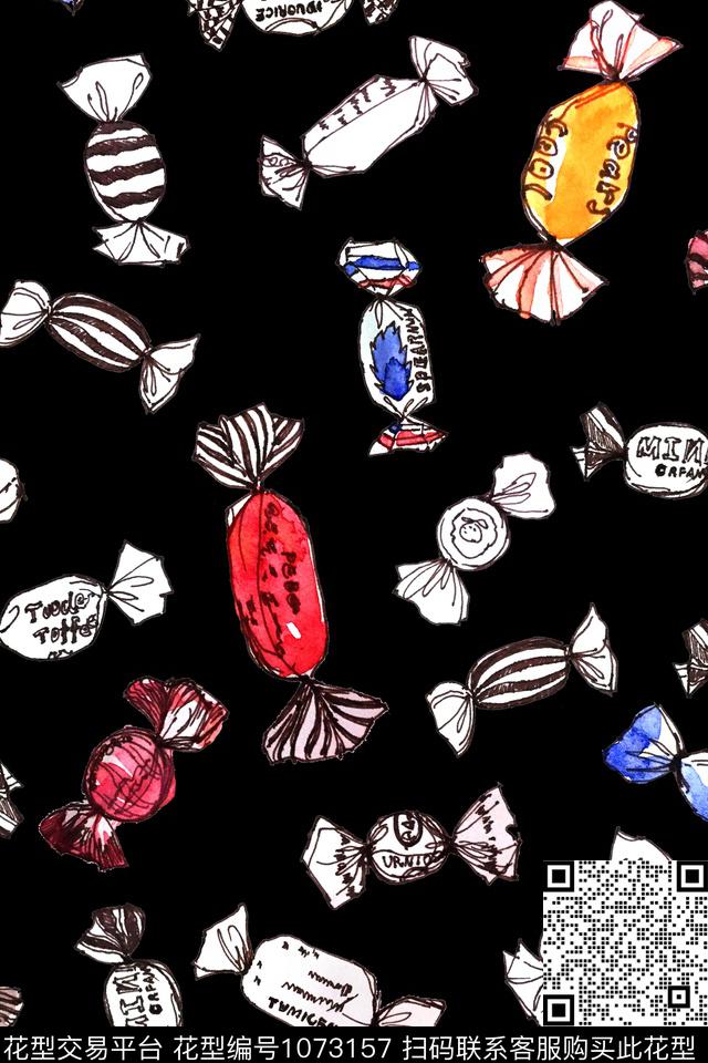 线条女装糖果数码印花华亿平台下载（图片编号: 1073157） - 瓦栏（Walan）