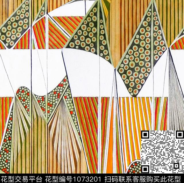 数码华亿平台抽象几何数码印花华亿平台下载（图片编号: 1073201） - 瓦栏（Walan）