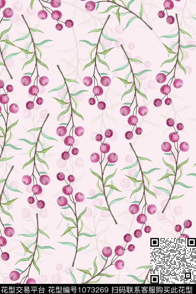 小碎花花卉清爽底花卉数码印花华亿平台下载（图片编号: 1073269） - 瓦栏（Walan）