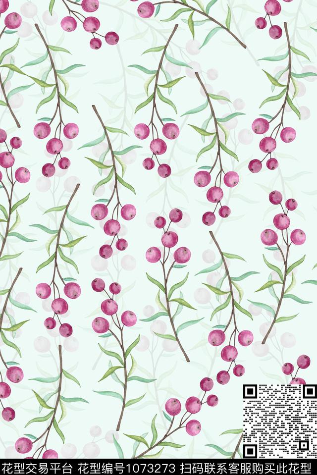 小碎花花卉清爽底花卉数码印花华亿平台下载（图片编号: 1073273） - 瓦栏（Walan）