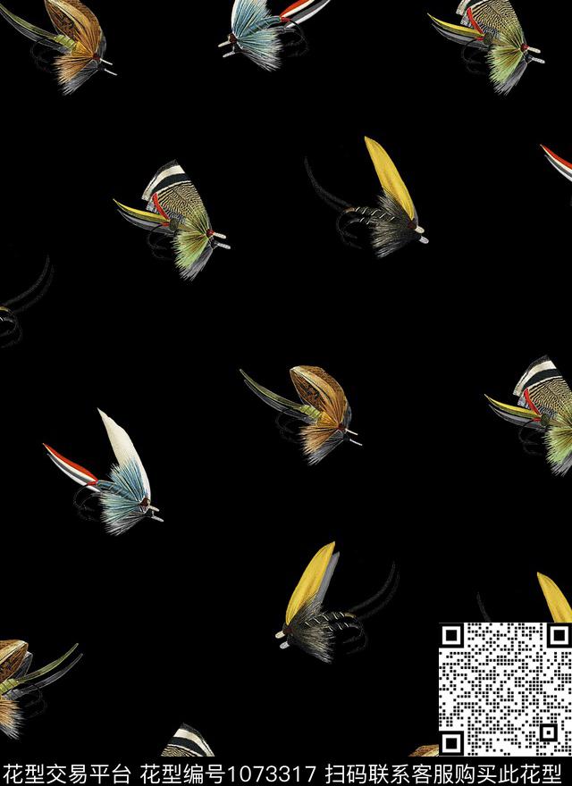 昆虫女装蜻蜓数码印花华亿平台下载（图片编号: 1073317） - 瓦栏（Walan）