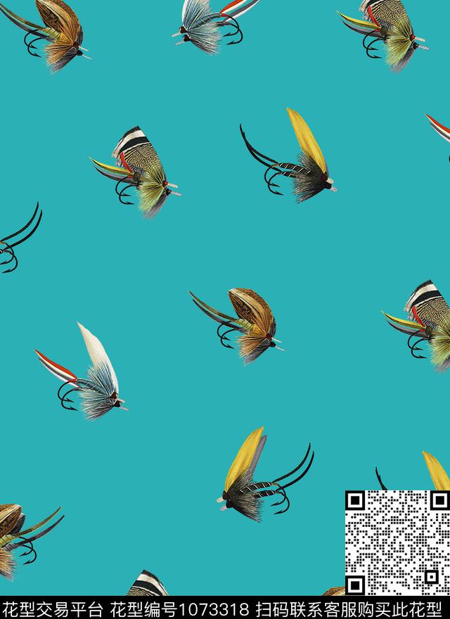 昆虫女装蜻蜓数码印花华亿平台下载（图片编号: 1073318） - 瓦栏（Walan）