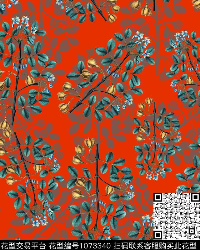 女装植物水果数码印花华亿平台下载（图片编号: 1073340） - 瓦栏（Walan）