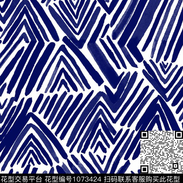 条纹线条抽象传统印花华亿平台下载（图片编号: 1073424） - 瓦栏（Walan）