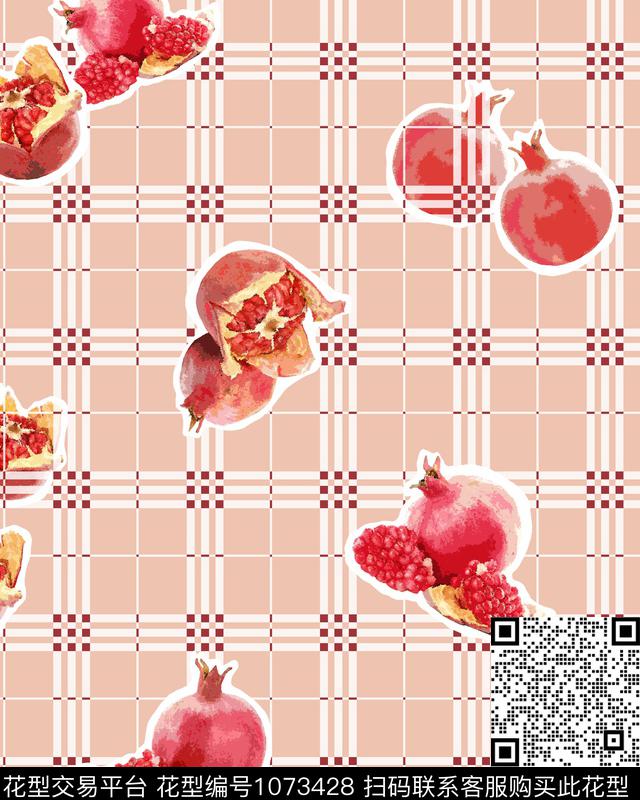 休闲石榴女装数码印花华亿平台下载（图片编号: 1073428） - 瓦栏（Walan）