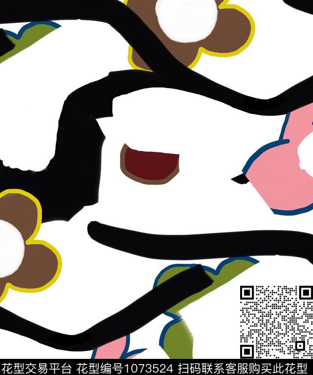 数码华亿平台抽象几何数码印花华亿平台下载（图片编号: 1073524） - 瓦栏（Walan）