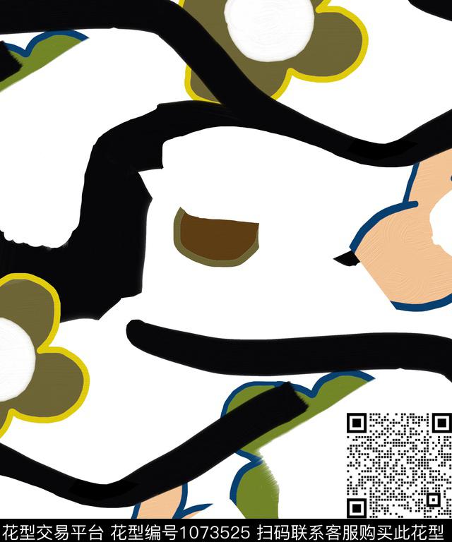 数码华亿平台抽象几何数码印花华亿平台下载（图片编号: 1073525） - 瓦栏（Walan）