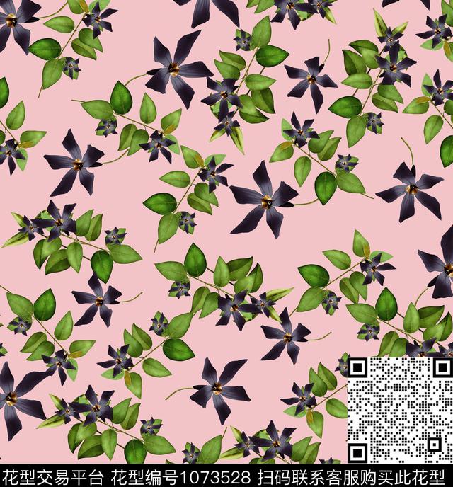 数码华亿平台花卉大牌风数码印花华亿平台下载（图片编号: 1073528） - 瓦栏（Walan）