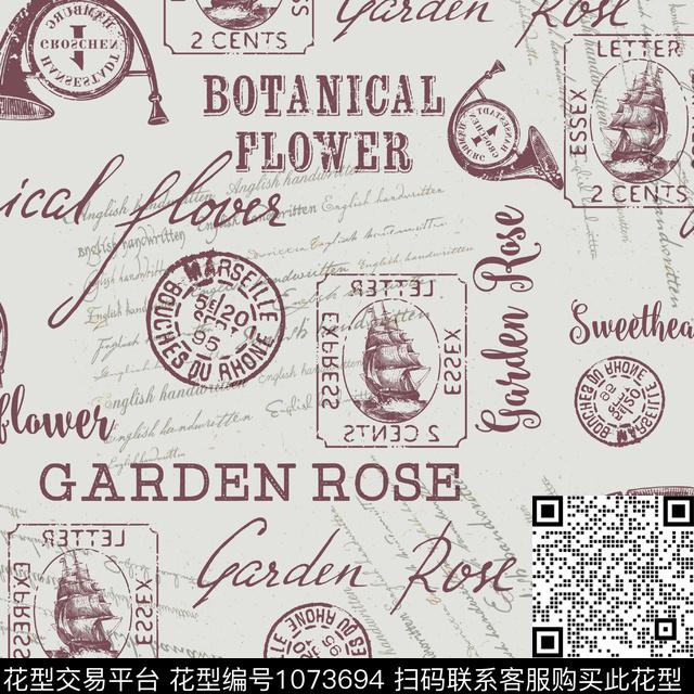 字母欧洲3D立体数码印花华亿平台下载（图片编号: 1073694） - 瓦栏（Walan）