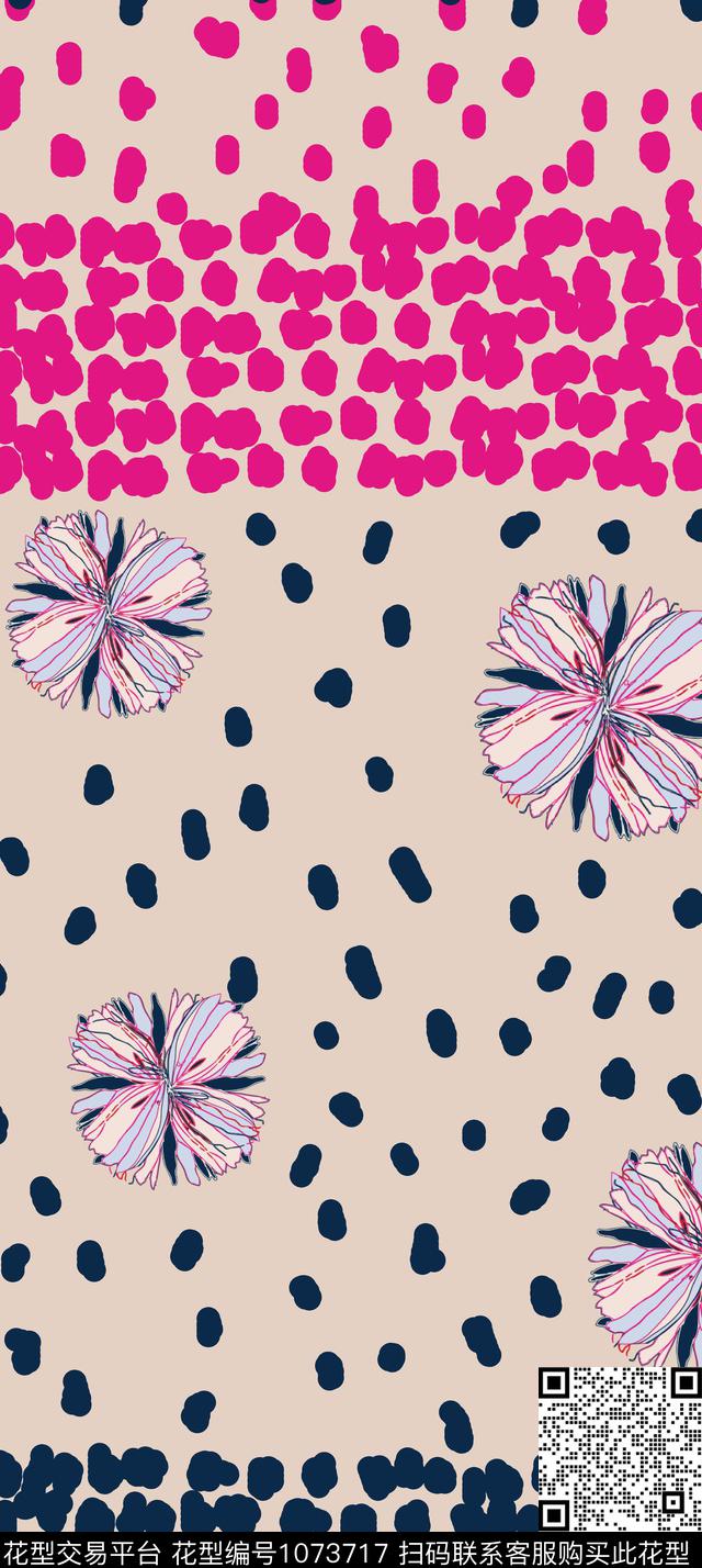 淑女大花衬衫数码印花华亿平台下载（图片编号: 1073717） - 瓦栏（Walan）