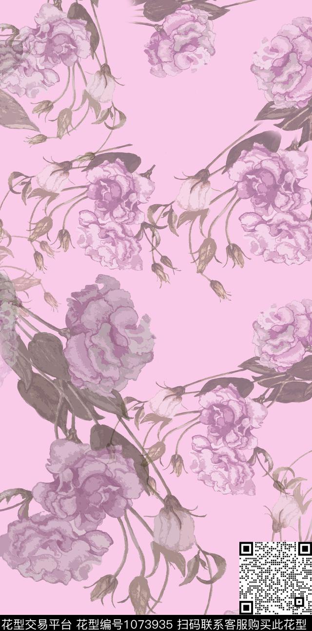 大花数码华亿平台花卉数码印花华亿平台下载（图片编号: 1073935） - 瓦栏（Walan）