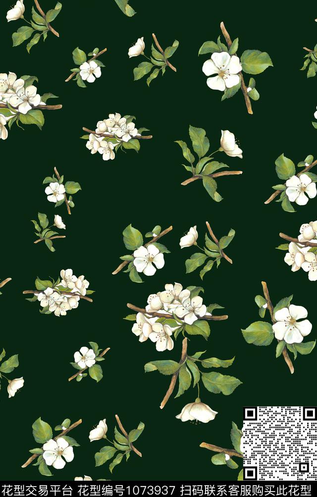 数码华亿平台花卉大牌风数码印花华亿平台下载（图片编号: 1073937） - 瓦栏（Walan）