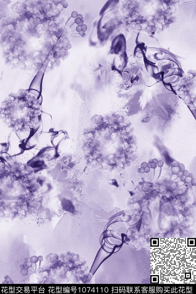 抽象纹理烟火数码印花华亿平台下载（图片编号: 1074110） - 瓦栏（Walan）
