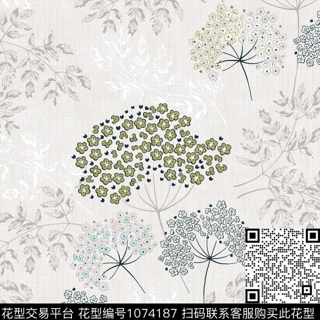 简约几何小花工艺传统印花华亿平台下载（图片编号: 1074187） - 瓦栏（Walan）