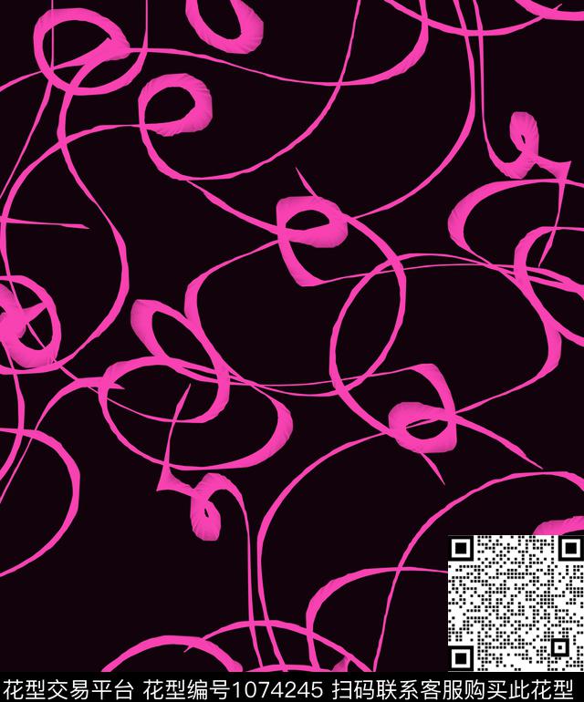 条纹抽象混合拼接数码印花华亿平台下载（图片编号: 1074245） - 瓦栏（Walan）