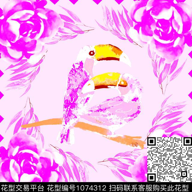 民族风鸟/昆虫鹦鹉传统印花华亿平台下载（图片编号: 1074312） - 瓦栏（Walan）