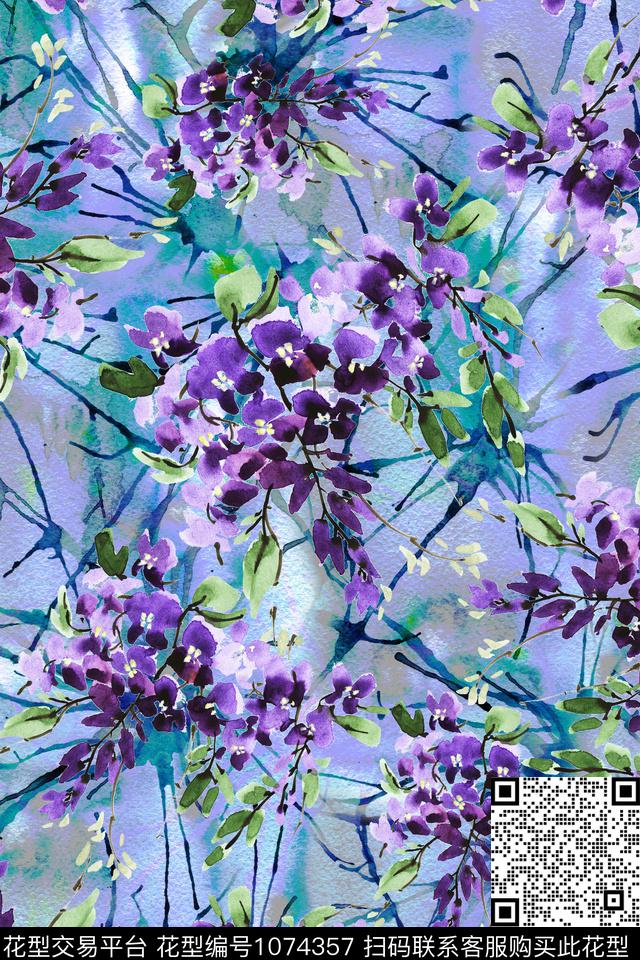 数码华亿平台植物花卉数码印花华亿平台下载（图片编号: 1074357） - 瓦栏（Walan）