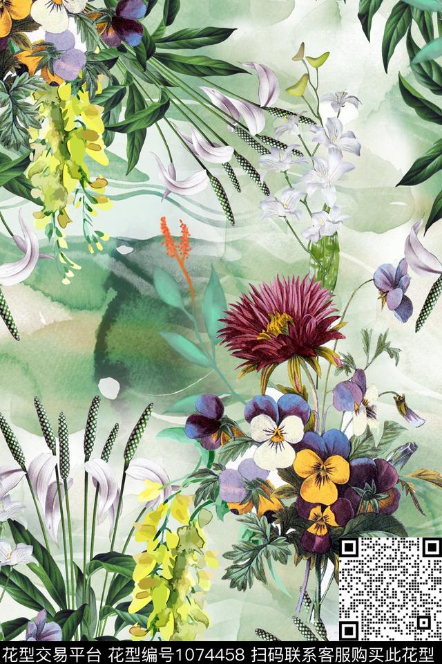 数码华亿平台素雅肌理数码印花华亿平台下载（图片编号: 1074458） - 瓦栏（Walan）