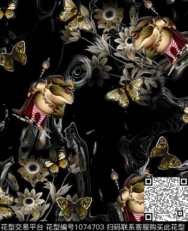 数码华亿平台抽象男装数码印花华亿平台下载（图片编号: 1074703） - 瓦栏（Walan）