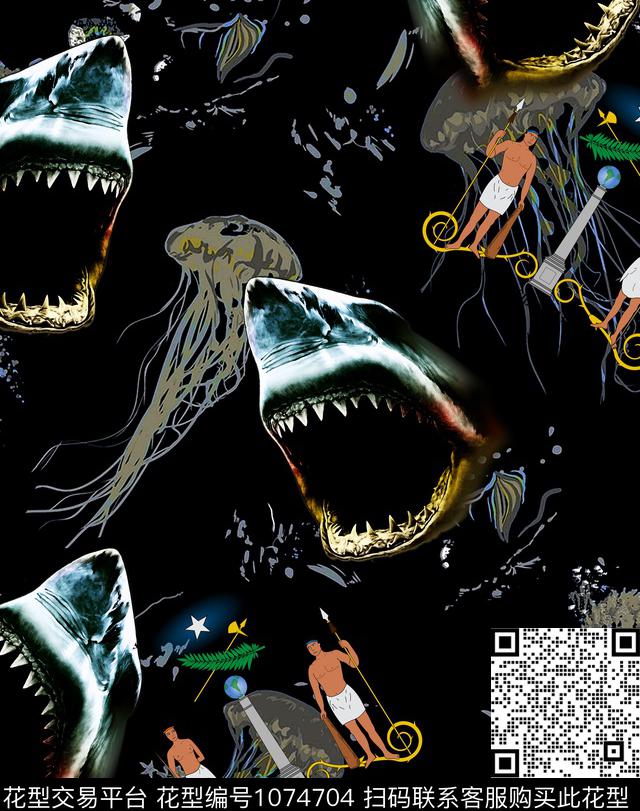 数码华亿平台抽象男装数码印花华亿平台下载（图片编号: 1074704） - 瓦栏（Walan）