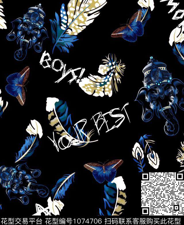 数码华亿平台男装大象数码印花华亿平台下载（图片编号: 1074706） - 瓦栏（Walan）