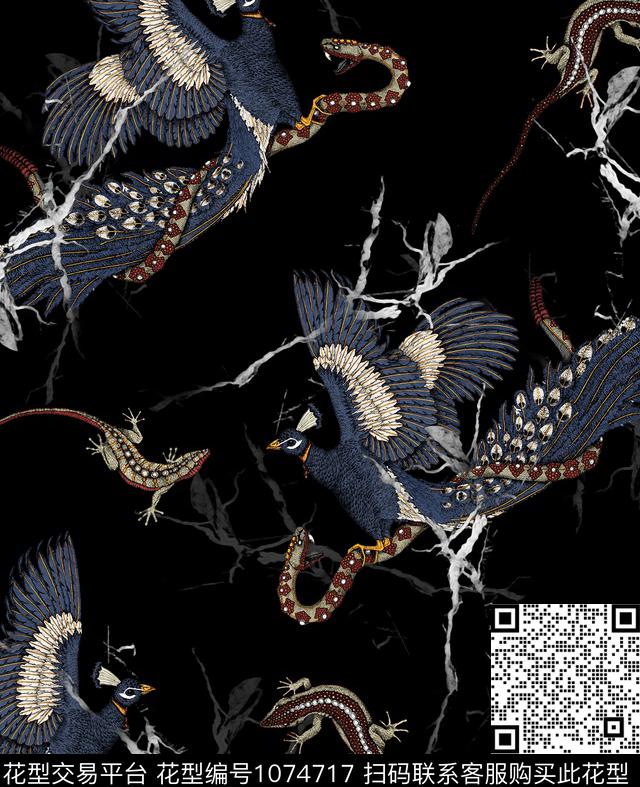 数码华亿平台男装蜥蜴数码印花华亿平台下载（图片编号: 1074717） - 瓦栏（Walan）