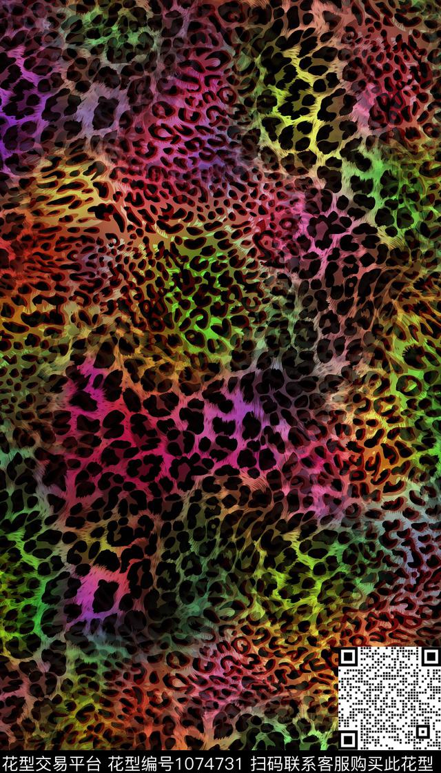 数码华亿平台豹纹女装数码印花华亿平台下载（图片编号: 1074731） - 瓦栏（Walan）