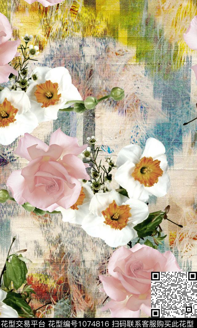 数码华亿平台花卉女装数码印花华亿平台下载（图片编号: 1074816） - 瓦栏（Walan）