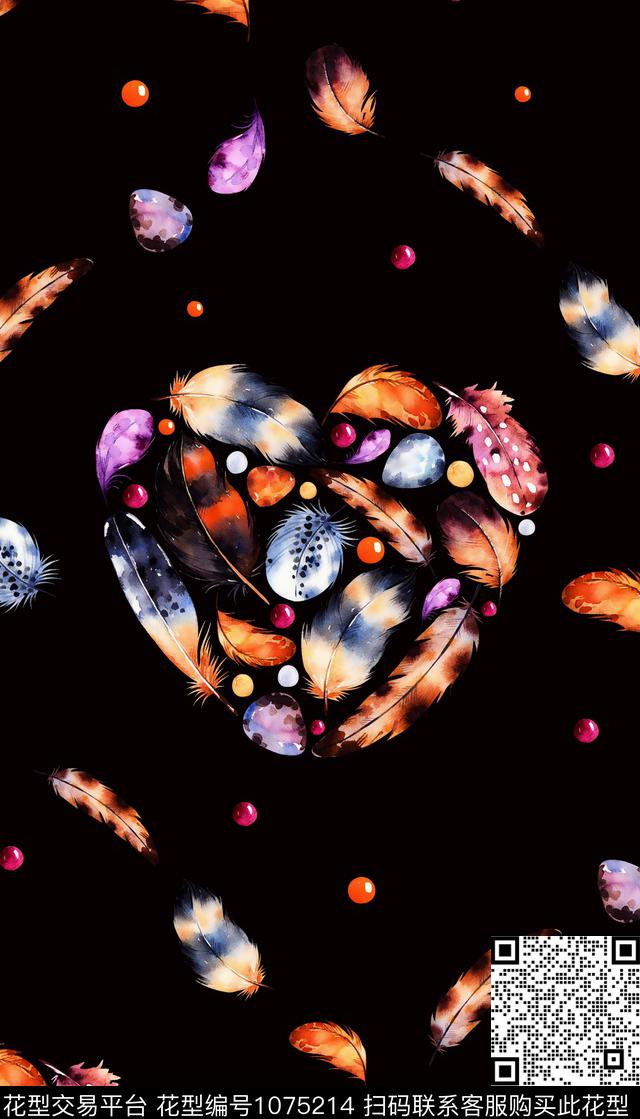 数码华亿平台羽毛女装数码印花华亿平台下载（图片编号: 1075214） - 瓦栏（Walan）