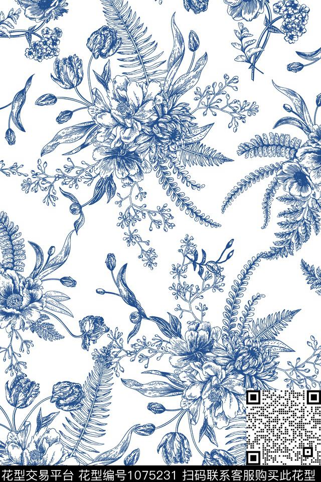 传统华亿平台简约大牌风传统印花华亿平台下载（图片编号: 1075231） - 瓦栏（Walan）