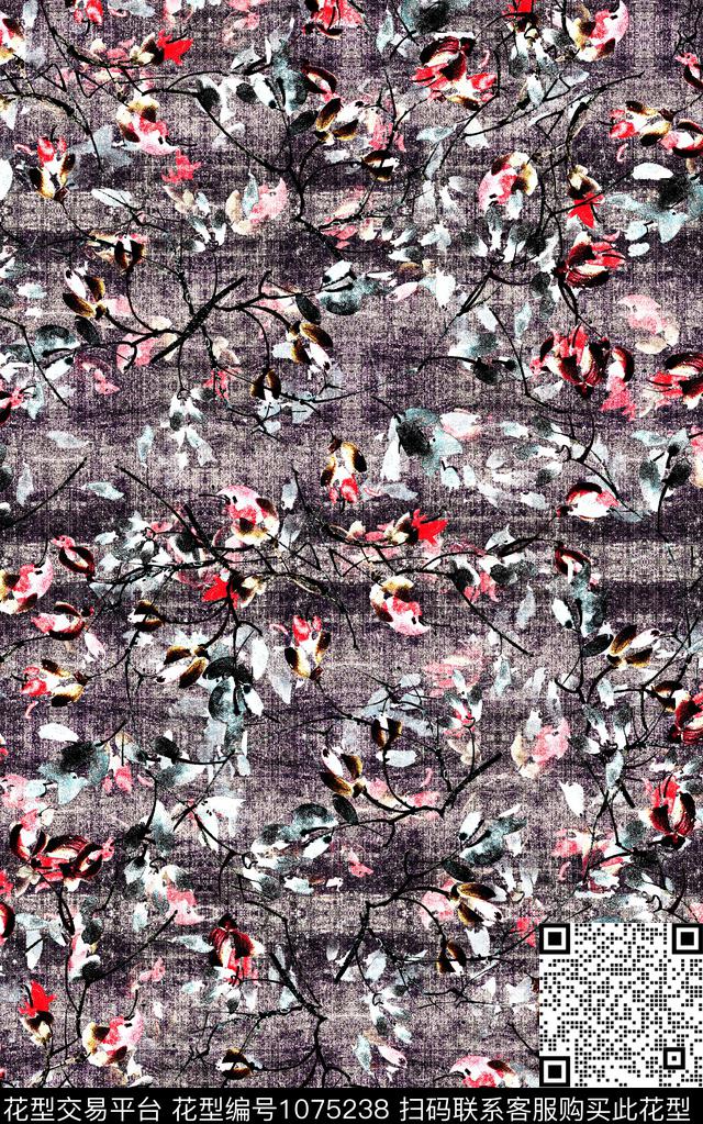 数码华亿平台民族风抽象数码印花华亿平台下载（图片编号: 1075238） - 瓦栏（Walan）