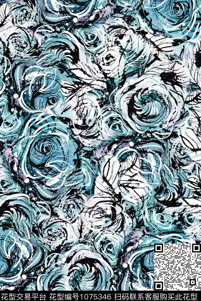 数码华亿平台花卉油画华亿平台数码印花华亿平台下载（图片编号: 1075346） - 瓦栏（Walan）