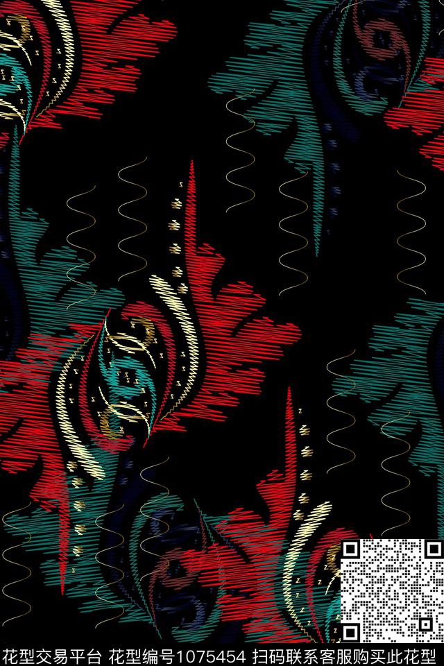 数码华亿平台复古大牌风数码印花华亿平台下载（图片编号: 1075454） - 瓦栏（Walan）