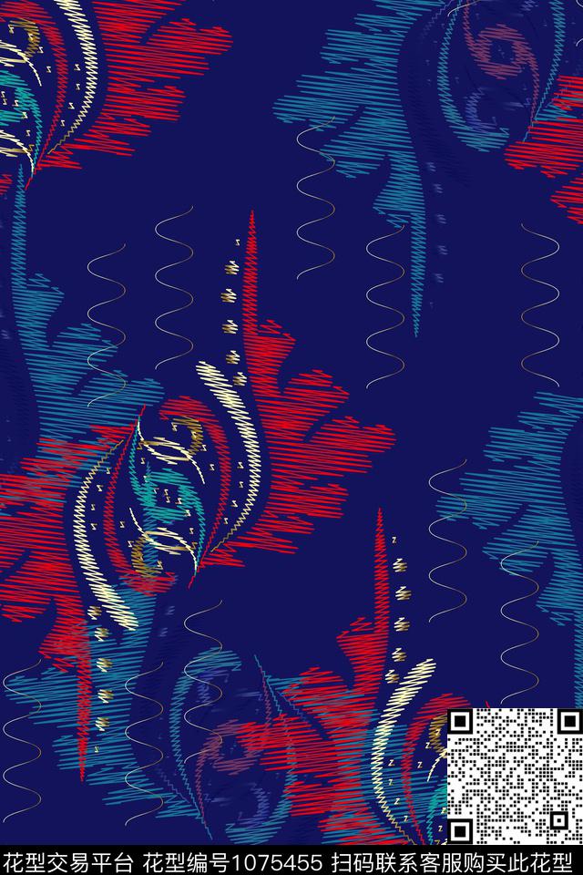 数码华亿平台复古大牌风数码印花华亿平台下载（图片编号: 1075455） - 瓦栏（Walan）