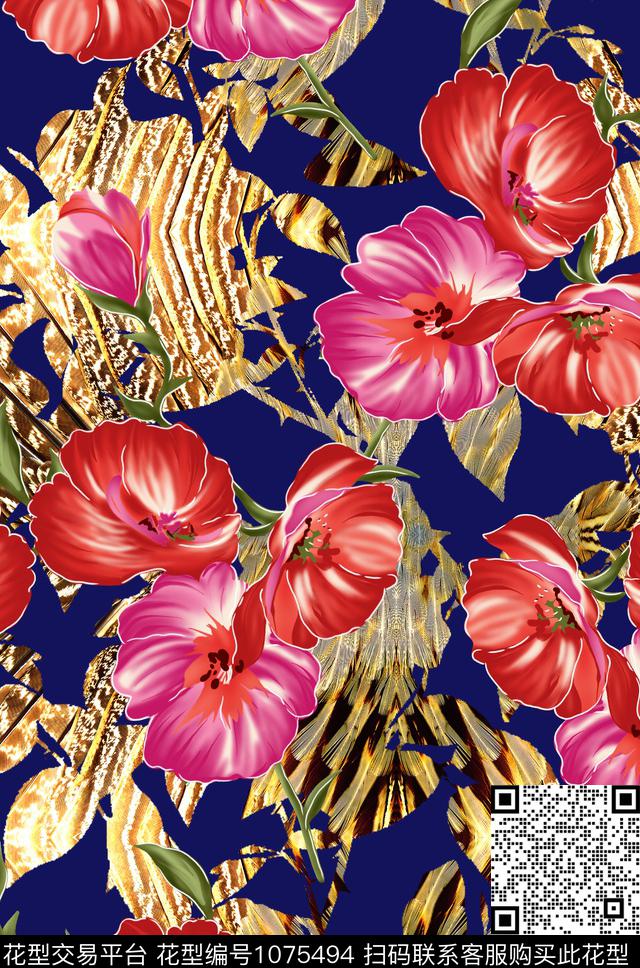 数码华亿平台春夏华亿平台抽象数码印花华亿平台下载（图片编号: 1075494） - 瓦栏（Walan）