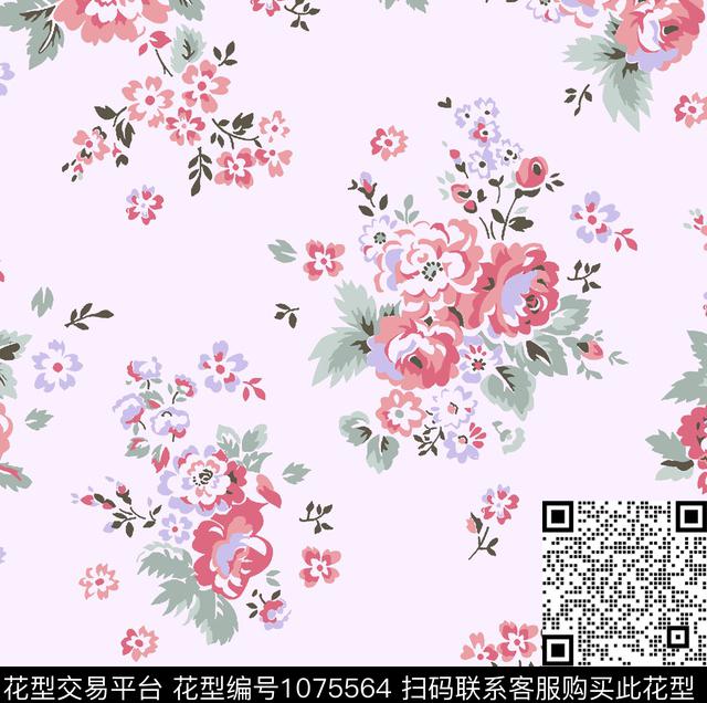 小碎花花卉田园碎花数码印花华亿平台下载（图片编号: 1075564） - 瓦栏（Walan）