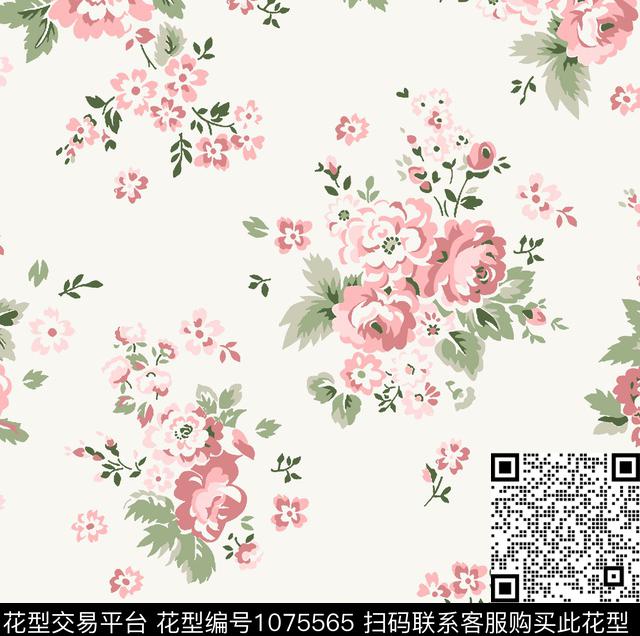 小碎花花卉田园碎花数码印花华亿平台下载（图片编号: 1075565） - 瓦栏（Walan）
