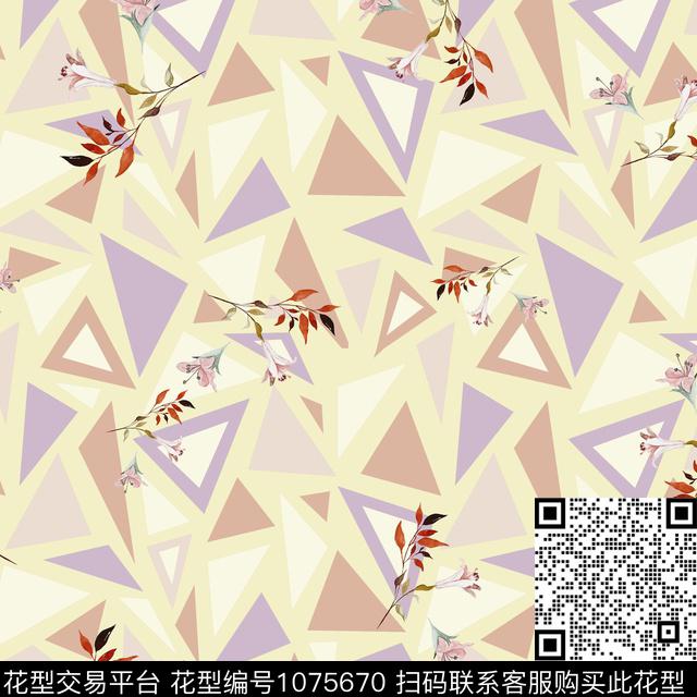 数码华亿平台手绘花卉满版散花数码印花华亿平台下载（图片编号: 1075670） - 瓦栏（Walan）