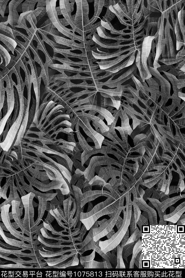 肌理迷彩热带华亿平台数码印花华亿平台下载（图片编号: 1075813） - 瓦栏（Walan）