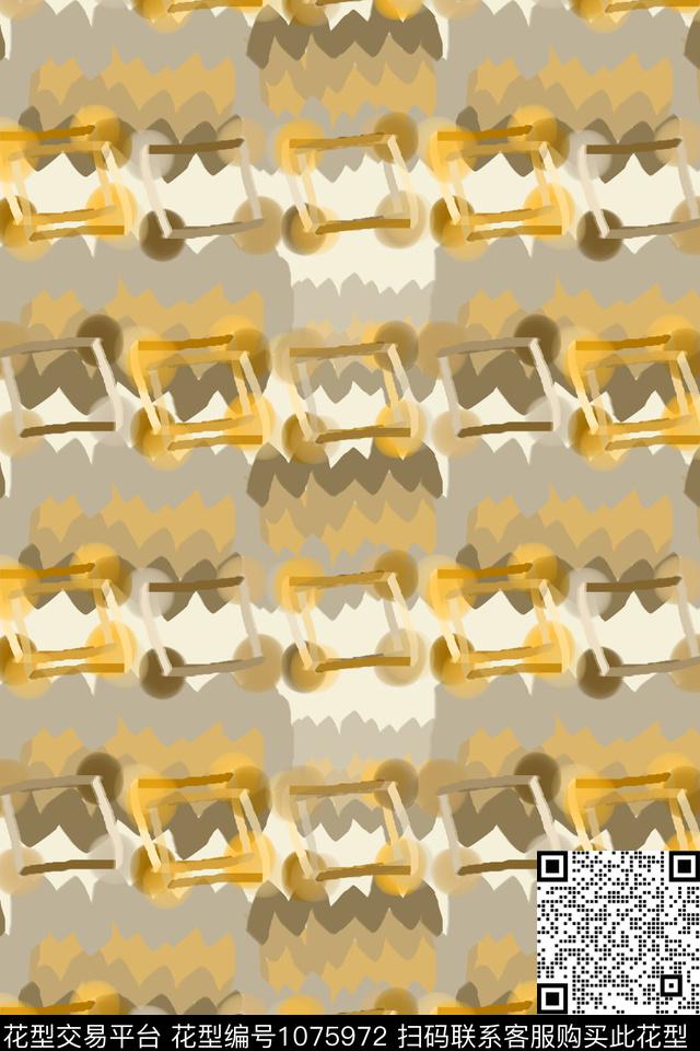 格子抽象手绘线条笔触数码印花华亿平台下载（图片编号: 1075972） - 瓦栏（Walan）