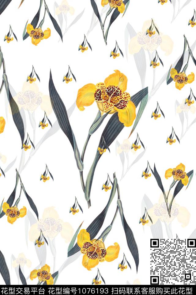 数码华亿平台小碎花花卉数码印花华亿平台下载（图片编号: 1076193） - 瓦栏（Walan）