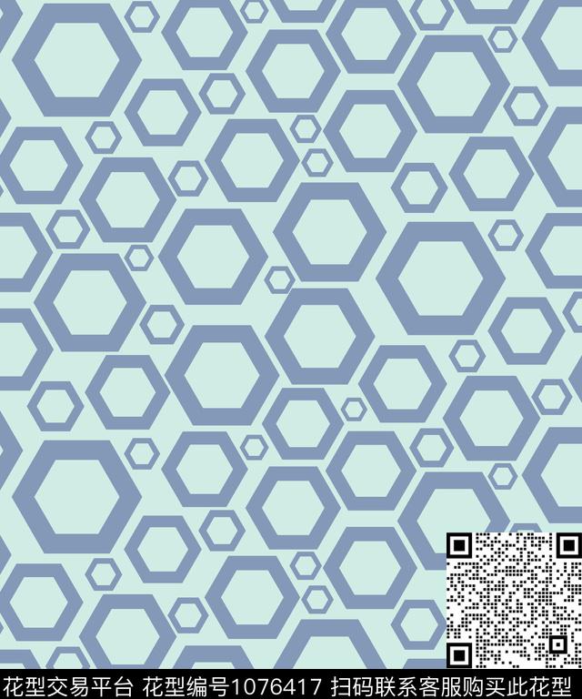 矢量数码华亿平台六边形数码印花华亿平台下载（图片编号: 1076417） - 瓦栏（Walan）