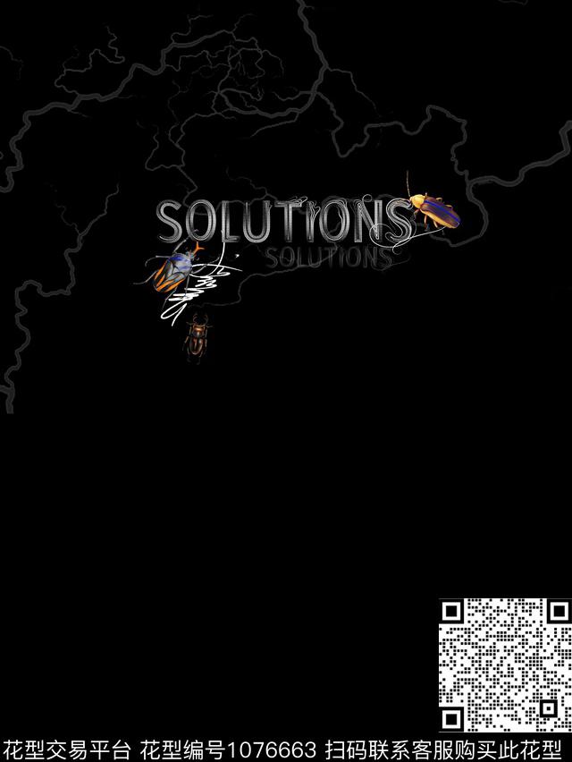 艺术创意昆虫数码印花华亿平台下载（图片编号: 1076663） - 瓦栏（Walan）