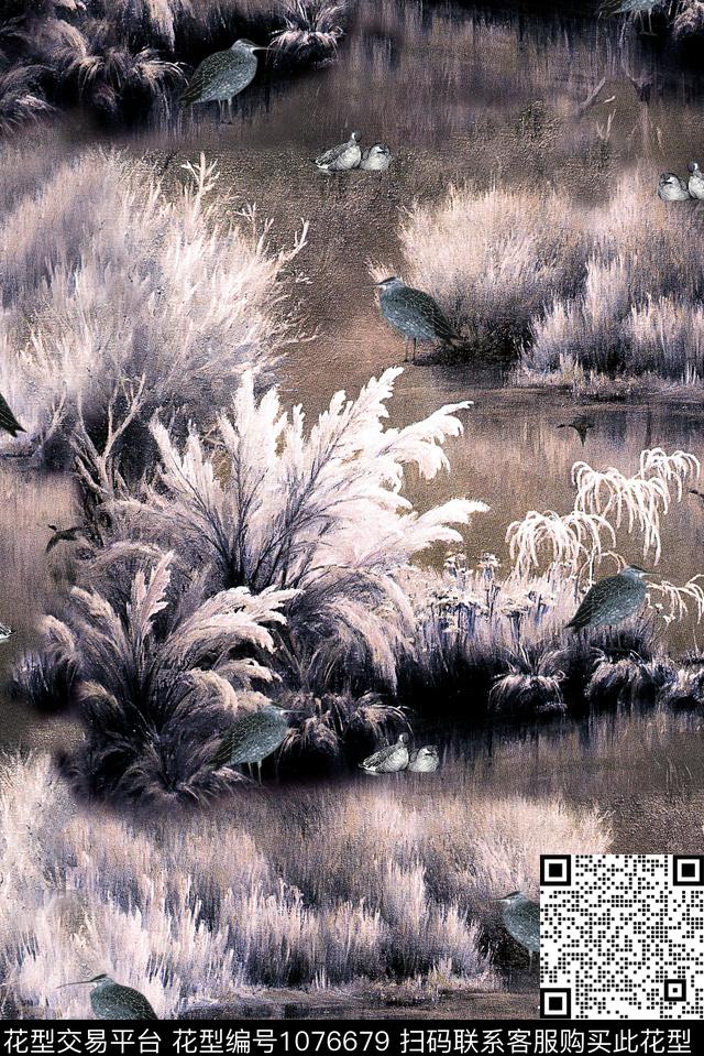 鸟男装树林数码印花华亿平台下载（图片编号: 1076679） - 瓦栏（Walan）