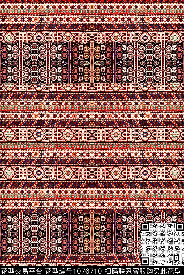 数码华亿平台民族风佩斯利数码印花华亿平台下载（图片编号: 1076710） - 瓦栏（Walan）