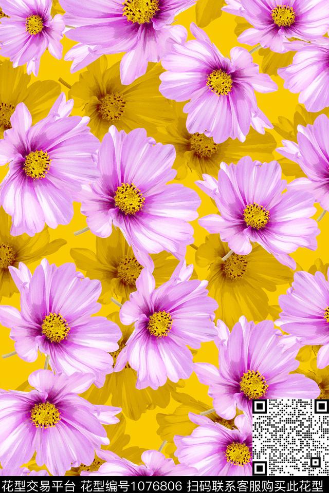 大花数码华亿平台花卉数码印花华亿平台下载（图片编号: 1076806） - 瓦栏（Walan）