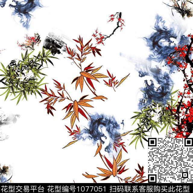 创意小碎花花卉数码印花华亿平台下载（图片编号: 1077051） - 瓦栏（Walan）